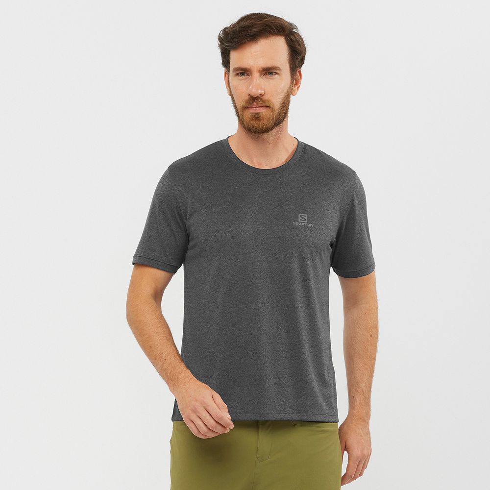 Salomon EXPLORE M Camisetas Hombre - Gris - Colombia (20569-DEFB)